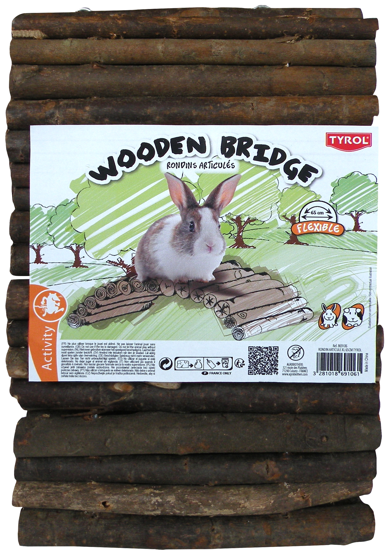 Anneaux luffa et rotin, jouet pour lapins - Rabbits World