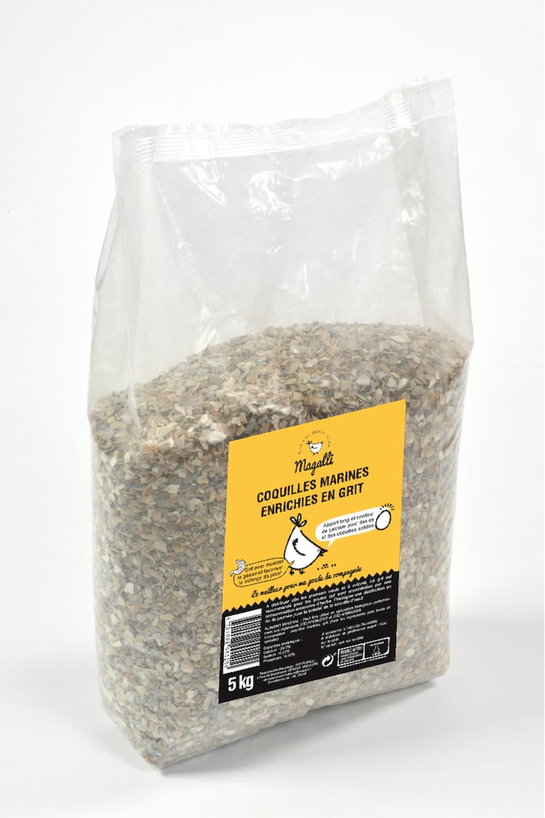 Écailles De Coquilles D'huîtres - Complément Calcium Pour Poules (4,5 Kg, 100% Naturel, Agriculture Bio)