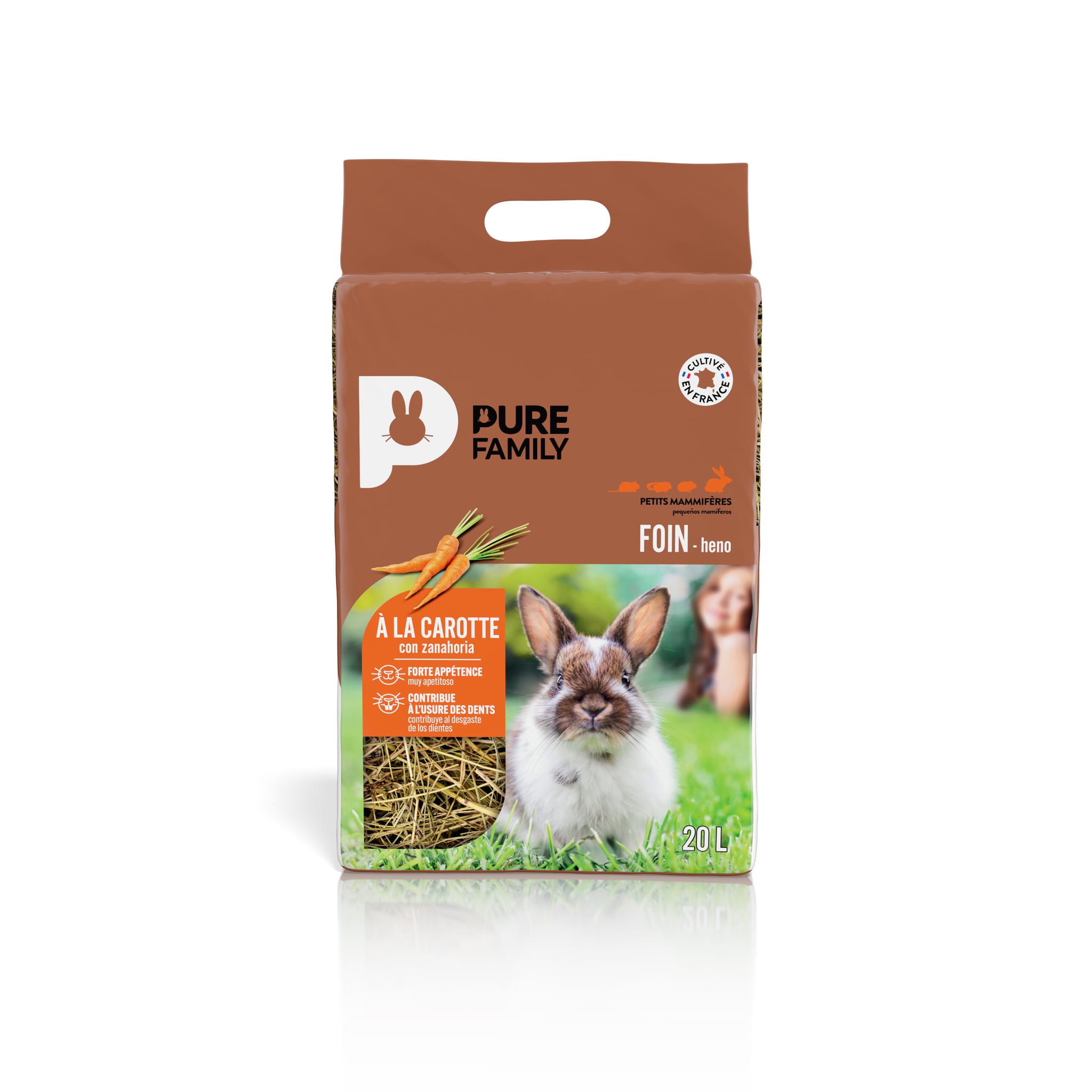 Foin carotte 20 L PURE FAMILY