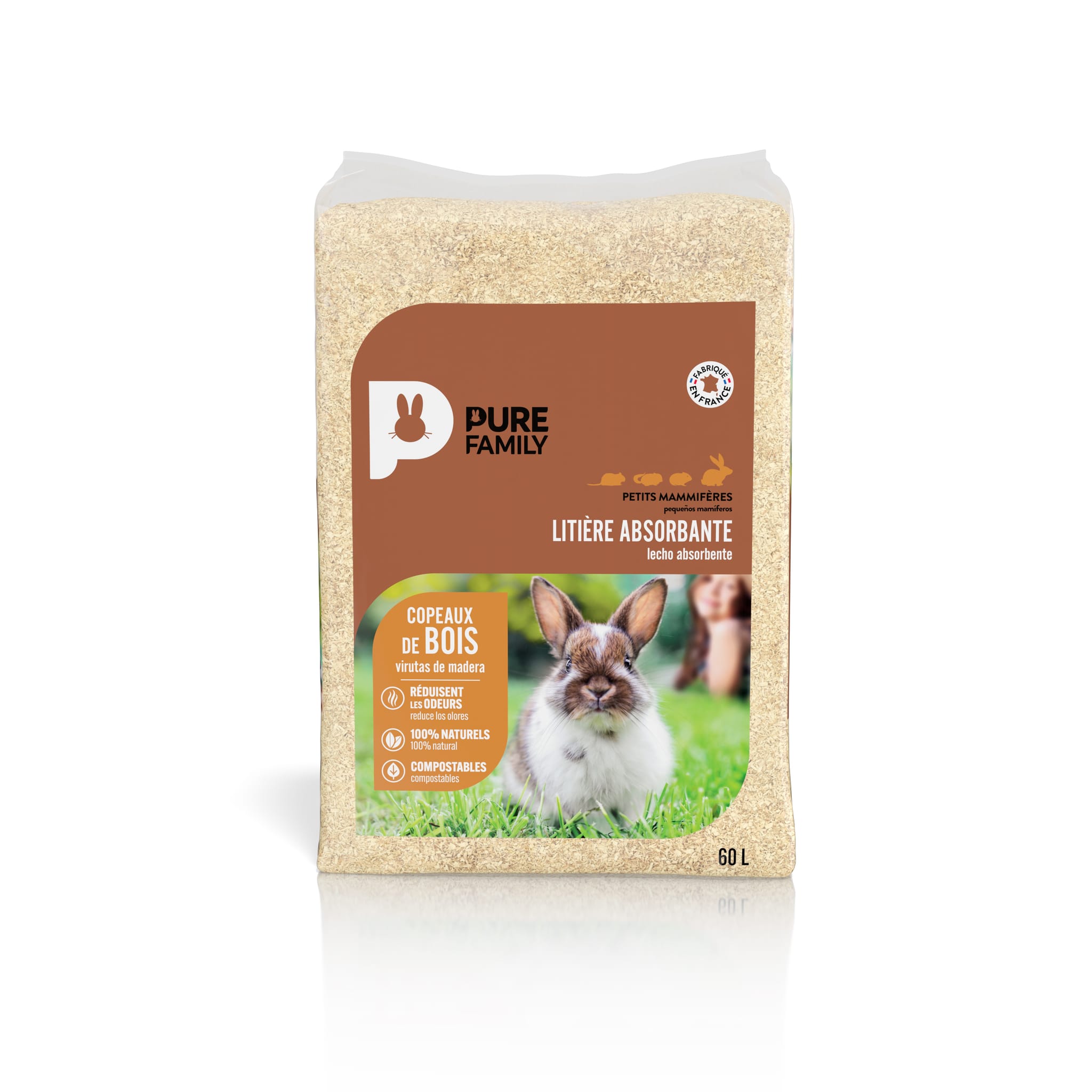 Copeaux de bois PM 60 L - PURE FAMILY