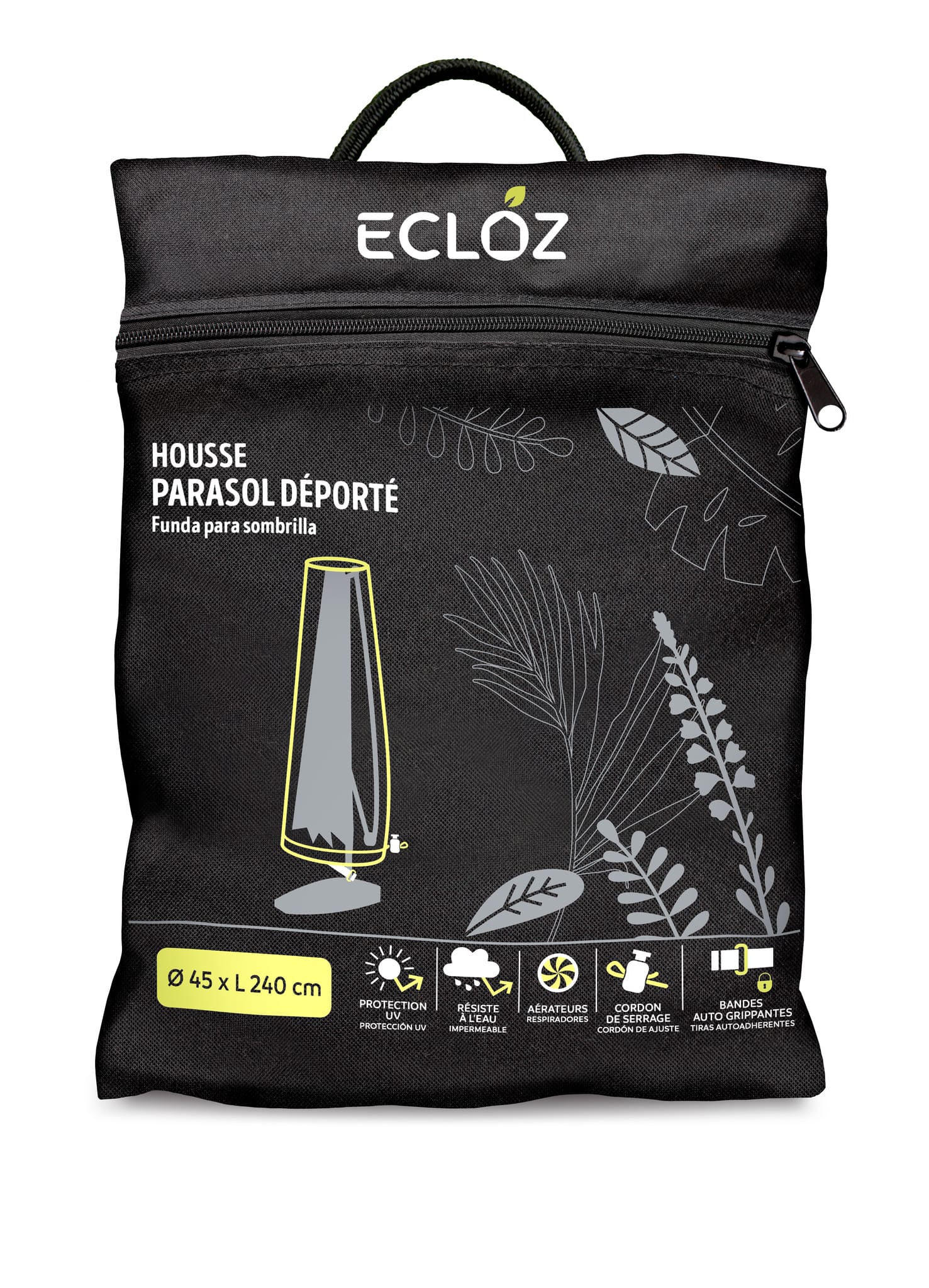 Housse De Protection Pour Parasol Déporté ,210D Imperméable à