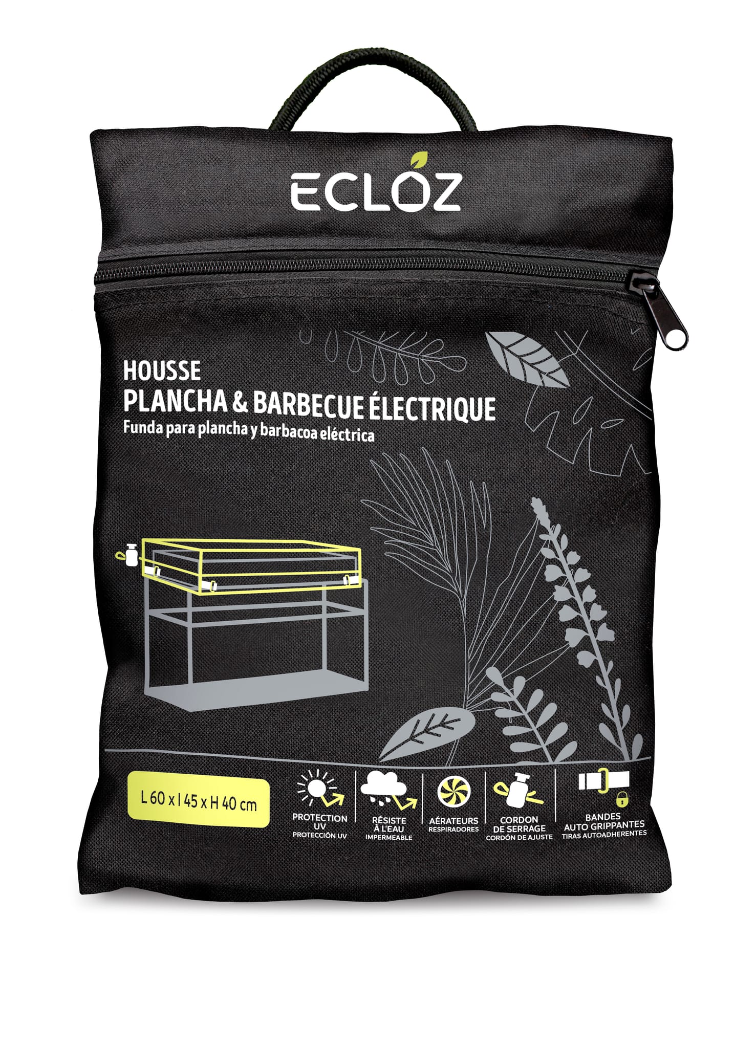 Housse plancha électrique imperméable polyester 50x45x40cm ECLOZ