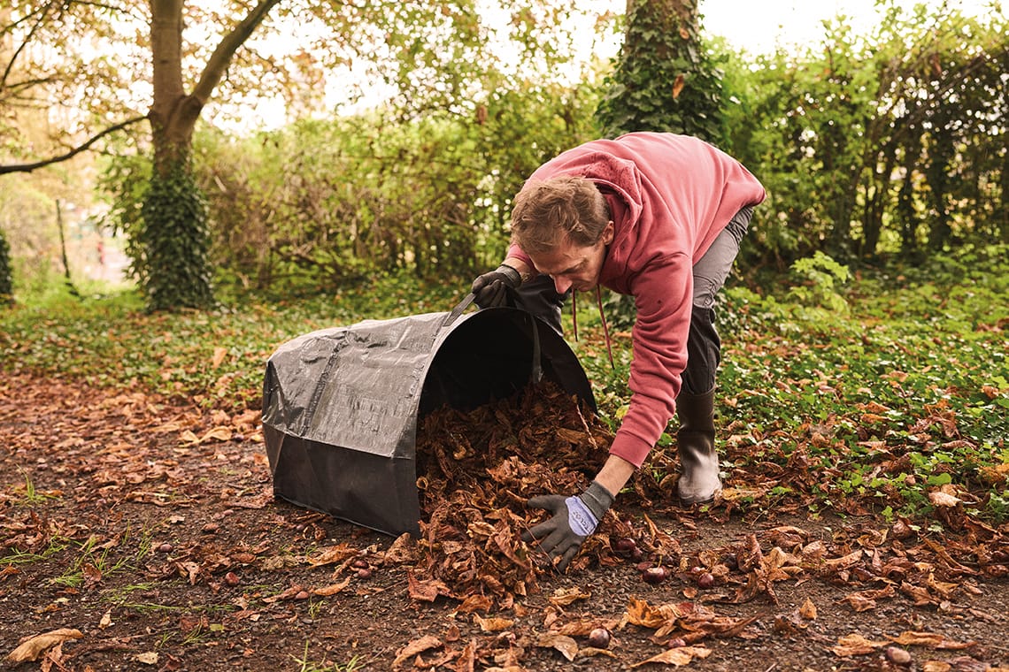 Sac de jardin pelle 150 L, ouverture Ø 55 x L 75 cm - ECLOZ