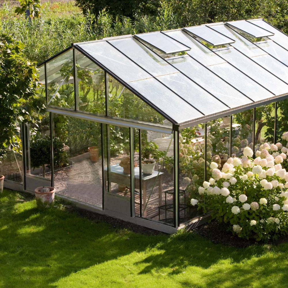 Serre de jardin en verre trempé - Serres en aluminium de jardinage - Serres  Lams