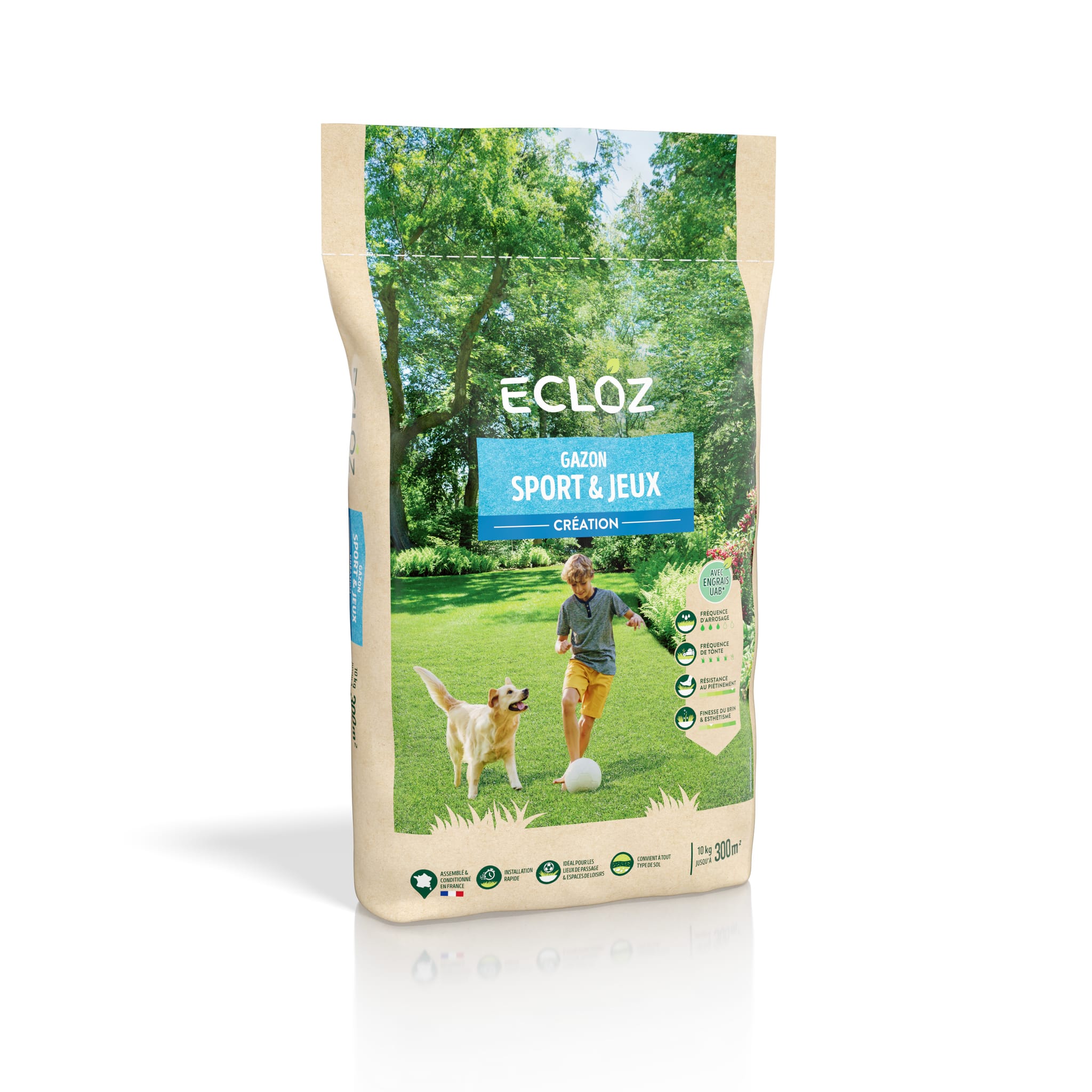 Greenyp® Sport I Gazon Sportif Et De Jeu Résistant, 10 Kg, Pour 400 M², Graines D'herbe, Semence De Gazon, Semence D'herbe, Semis De Gazon