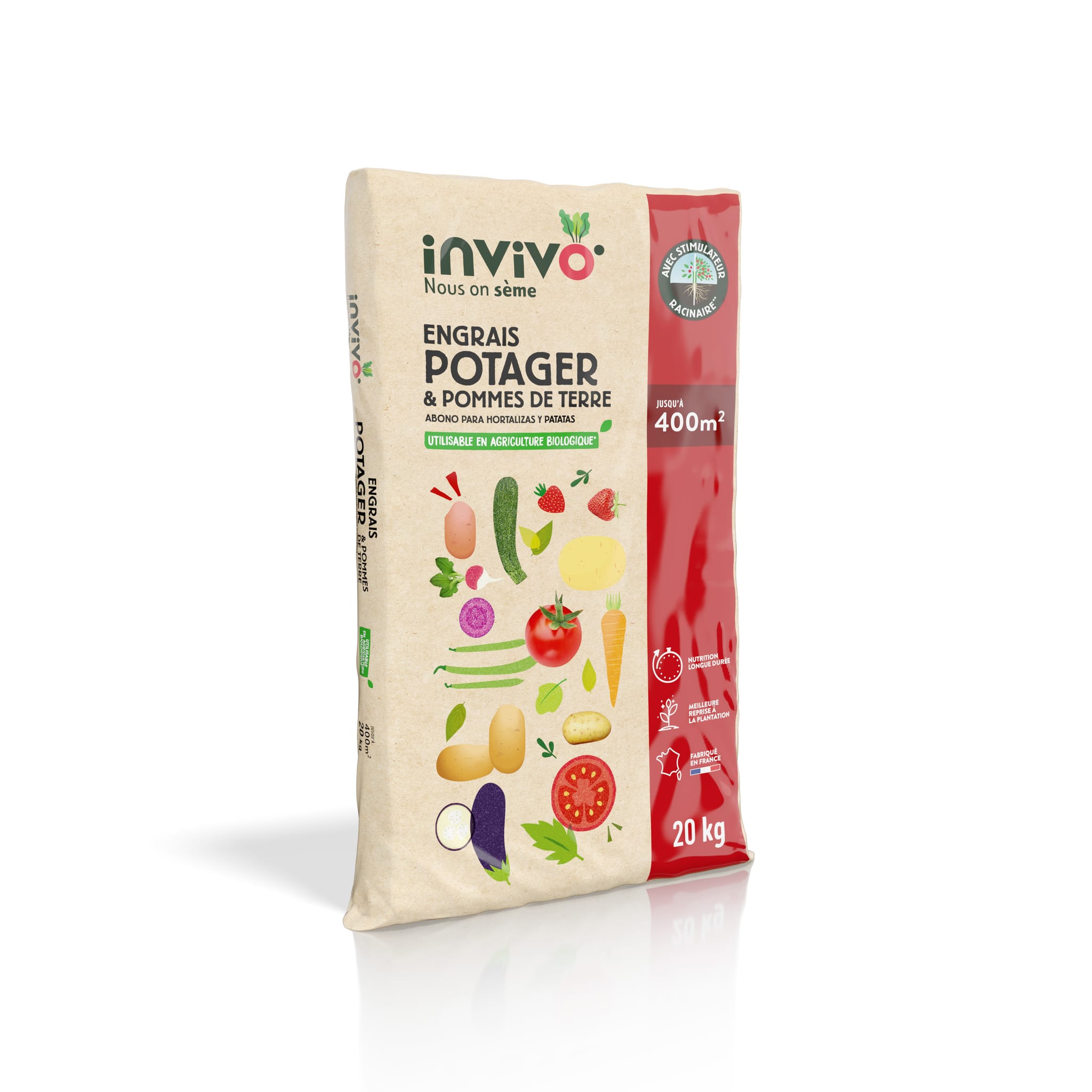 Engrais Potager et Pommes de terre Sac 20kg - INVIVO Nous on sème