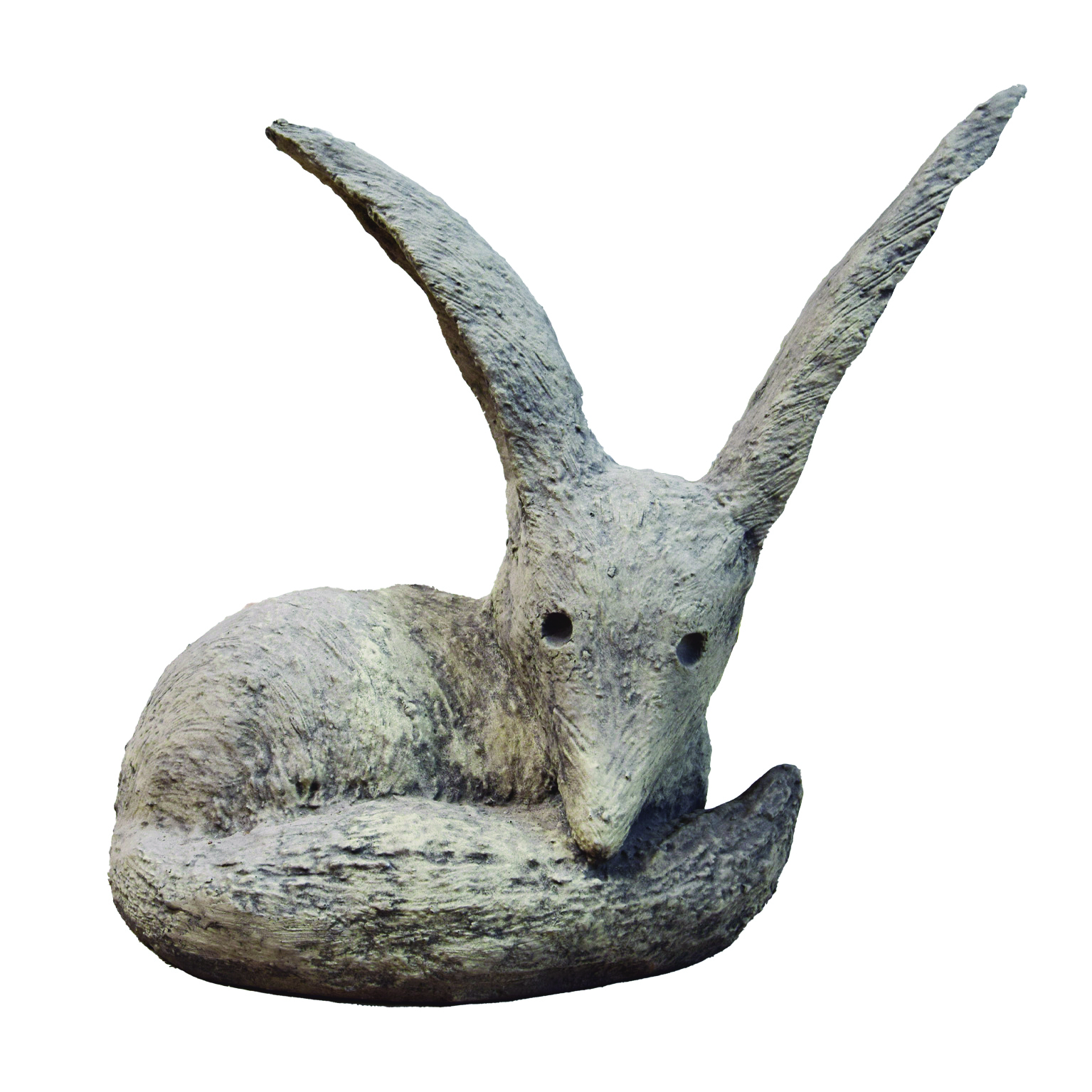 Figurine renard assis - L.38,5 x l.15,3 x H.22,5 cm - Gamm vert