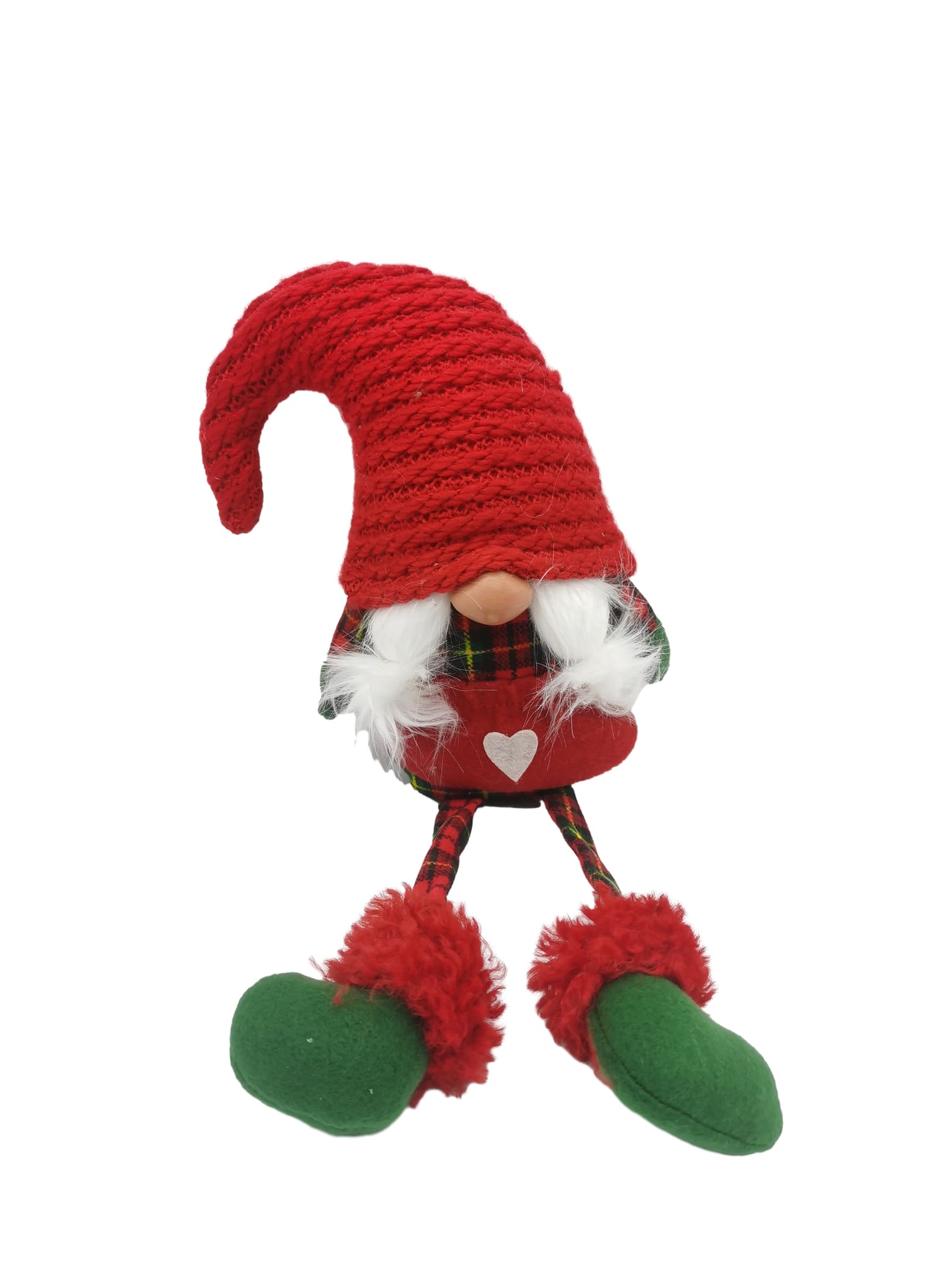 Figurine gnome en tissu - rouge et vert - ECLOZ