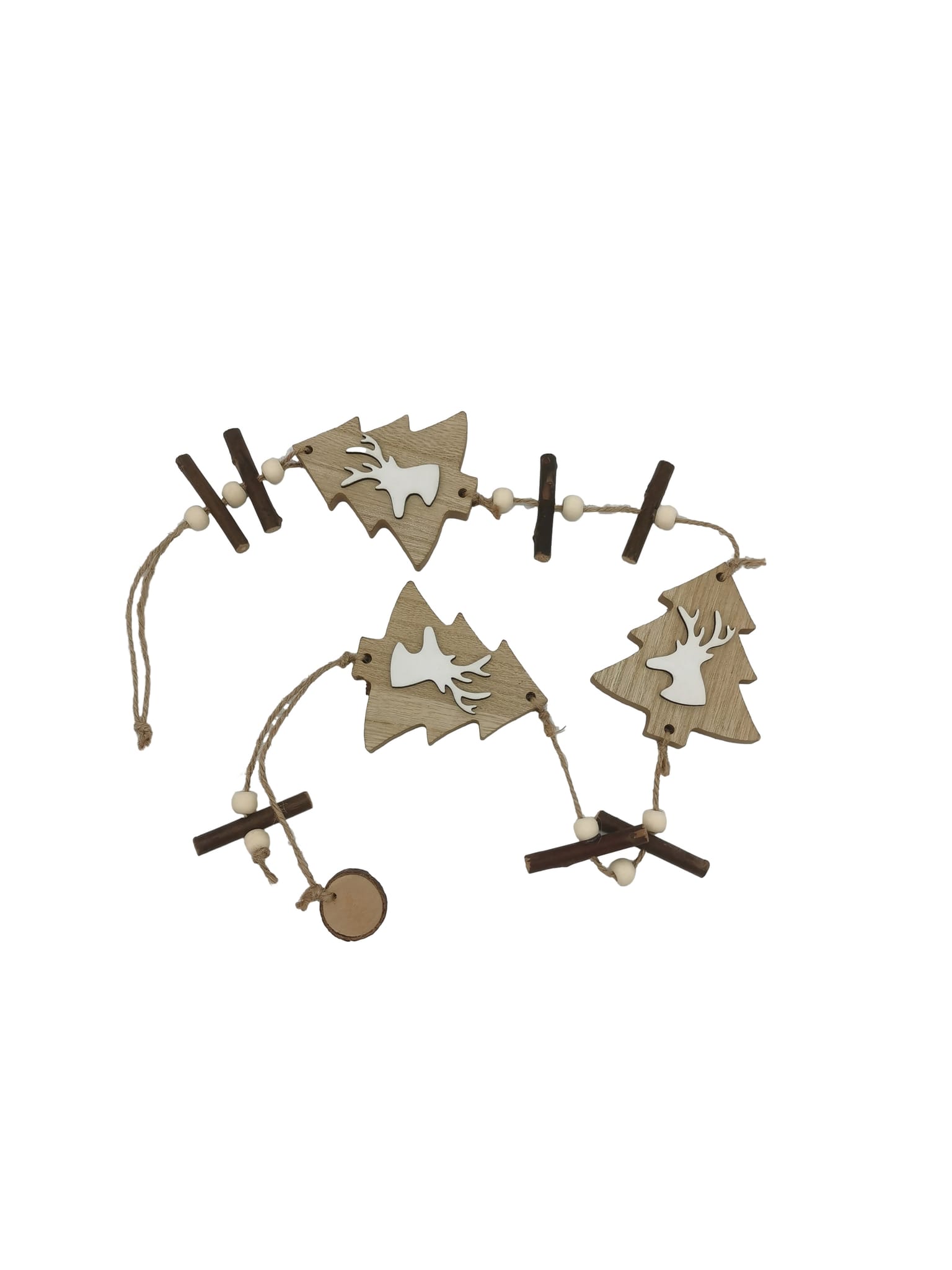 Guirlande de table déco sapins en bois - ECLOZ