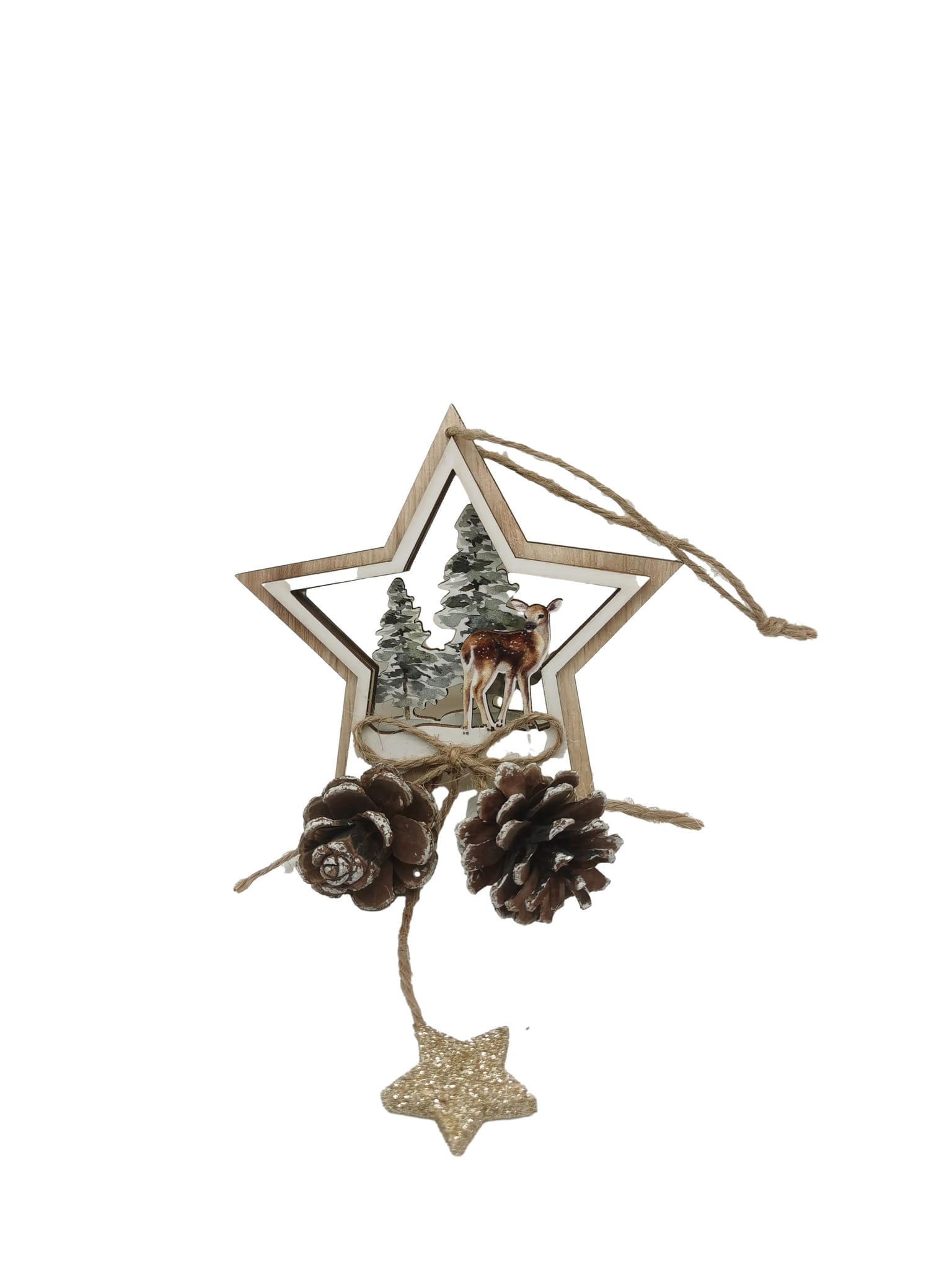 Suspension décorative étoile L.15 x l.12 cm - ECLOZ