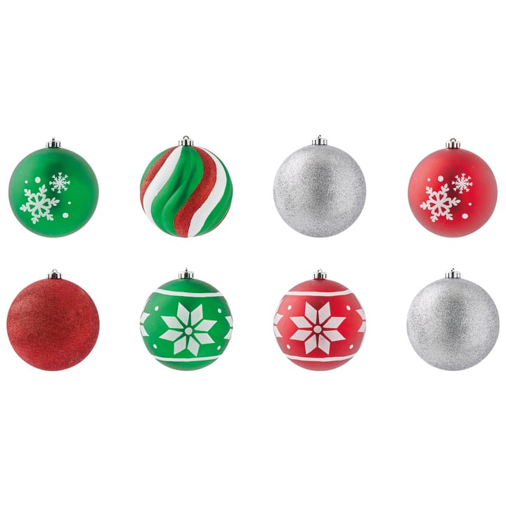 Lot De 48 Boules De Noël Galvanisées De 8 Cm Et 5 Cm Pour Décoration De