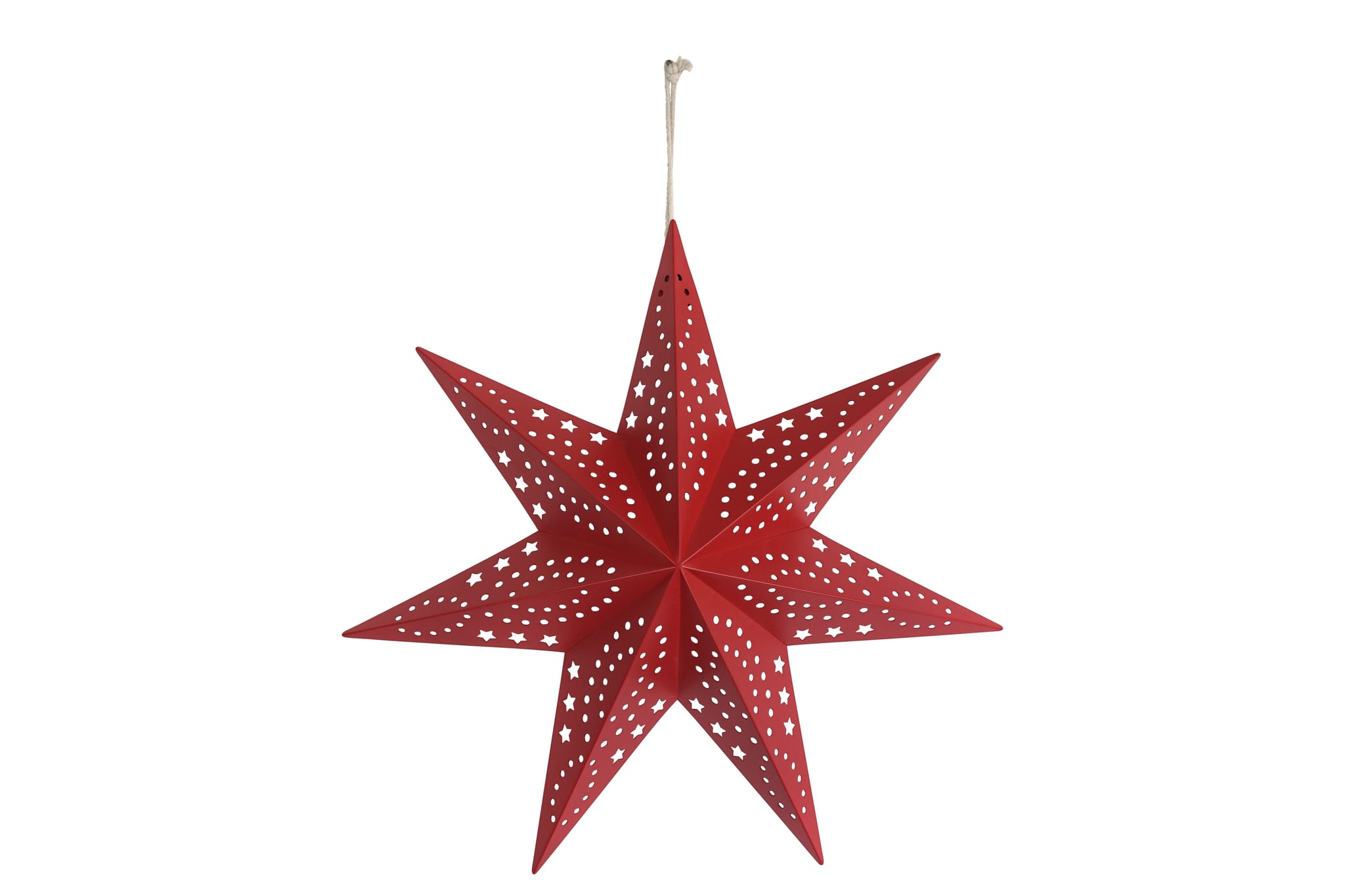 Suspension décorative de Noël - étoile en fer rouge - ECLOZ