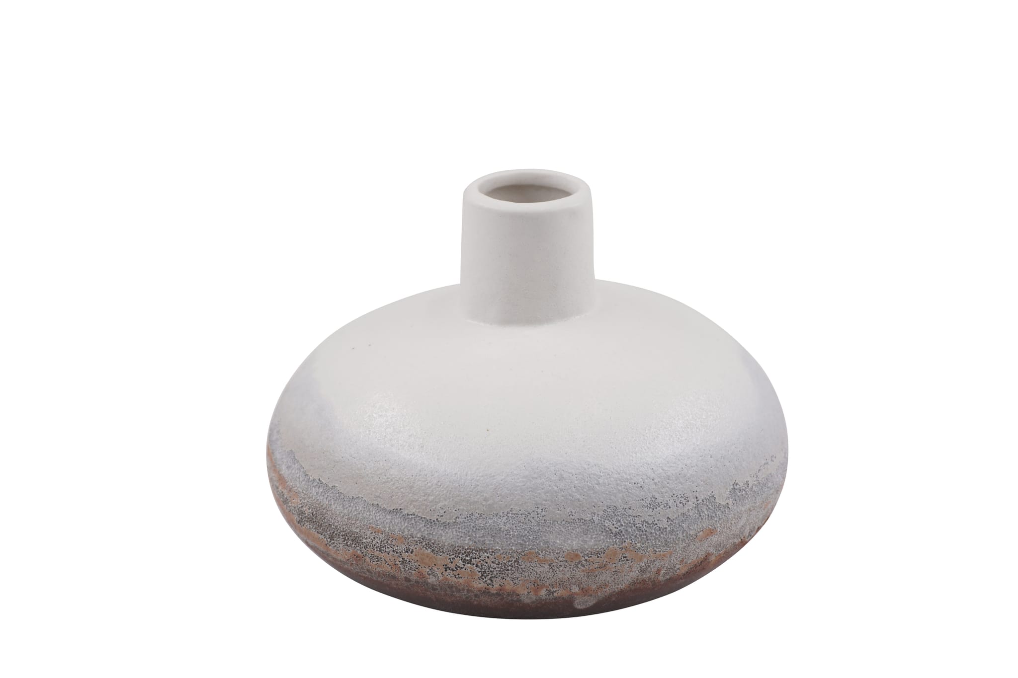 Soliflore rond en dolomite - blanc et marron - ECLOZ