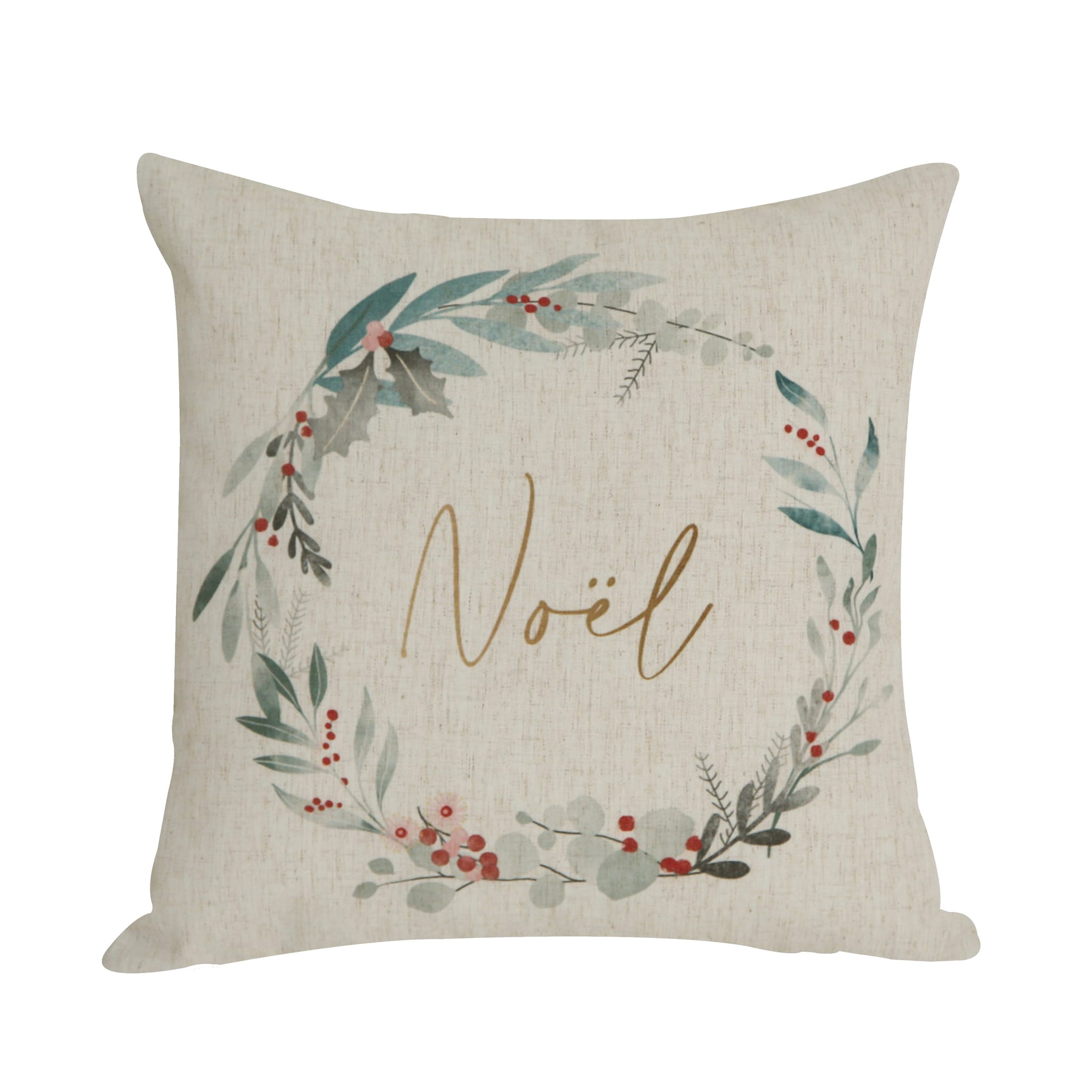 Coussin - écru décor Noël - ECLOZ