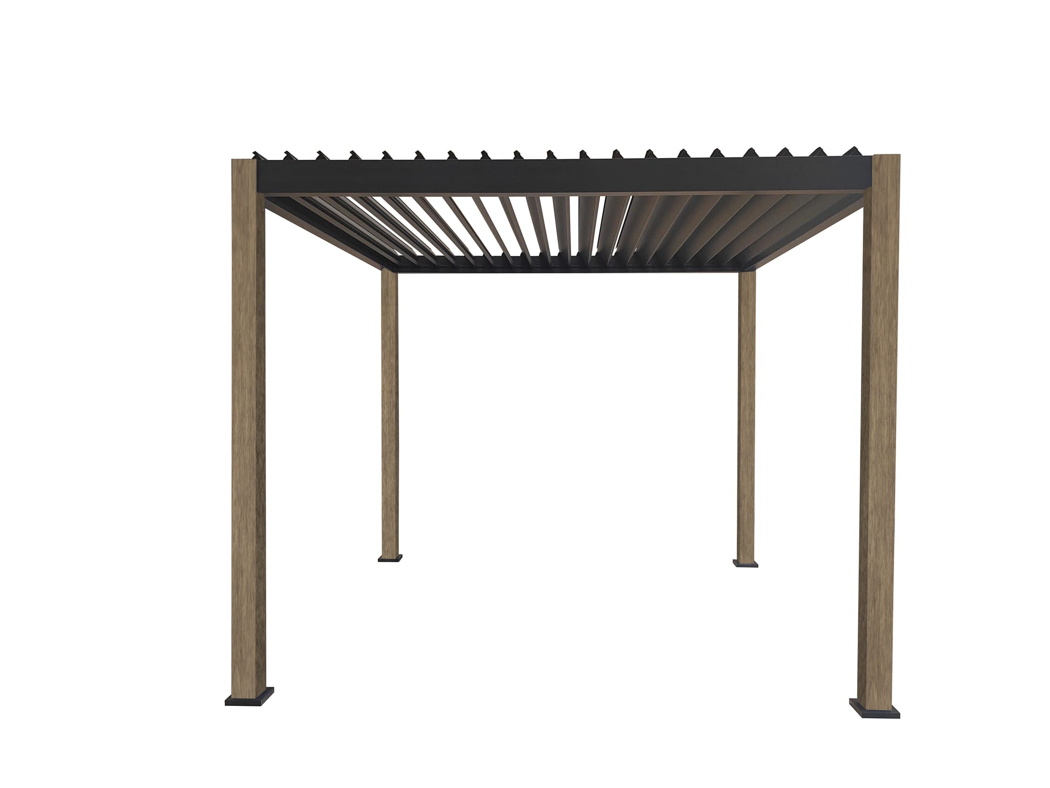 Pergola bioclimatique 3x3m aluminium effet bois Elisio ECLOZ