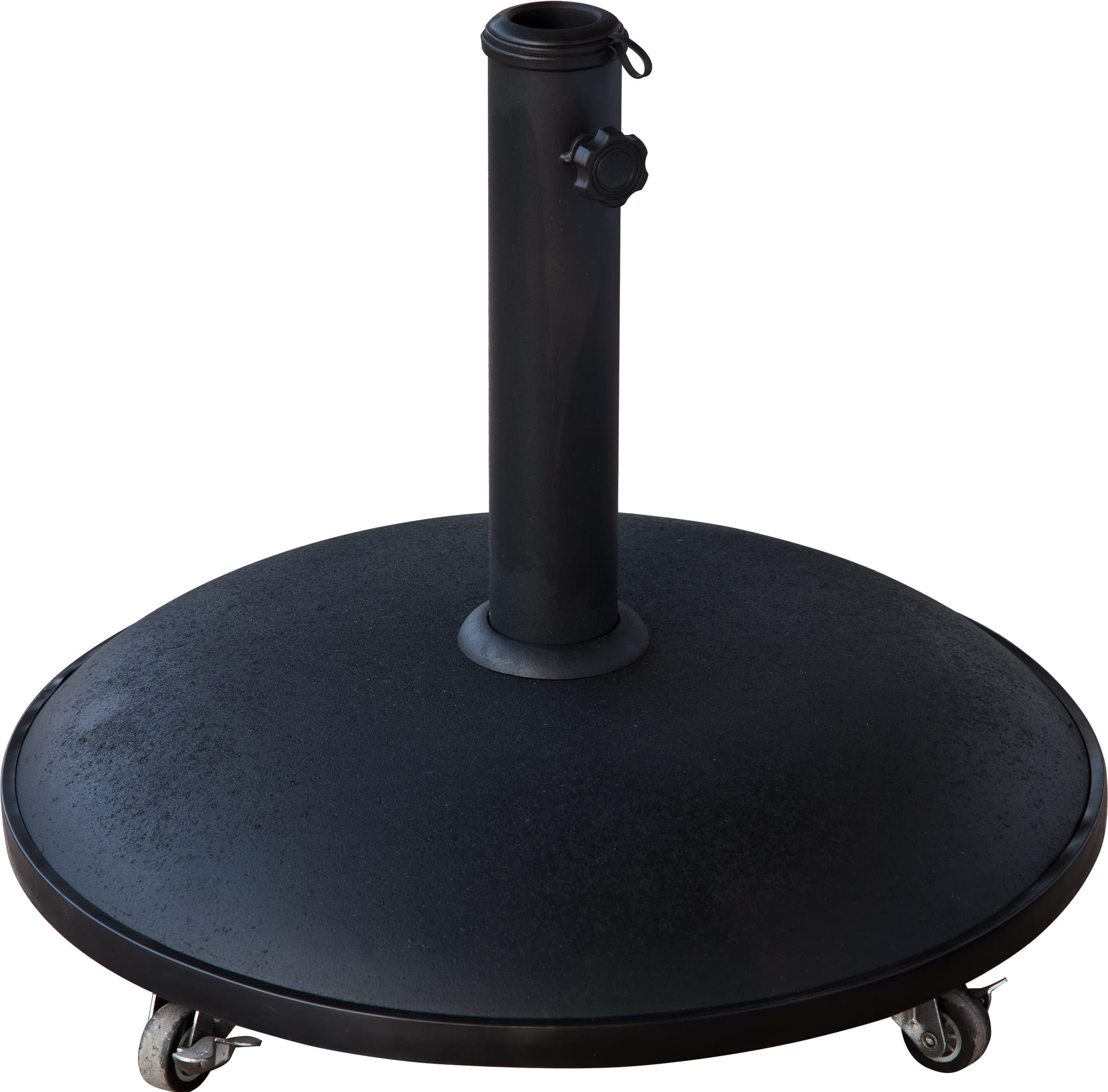 Pied de parasol rond à roulettes 50 kg ciment ECLOZ