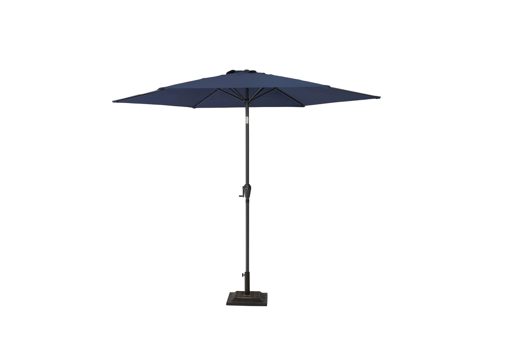 Parasol droit inclinable rond bleu Ø3m 210g/m² Evan ECLOZ