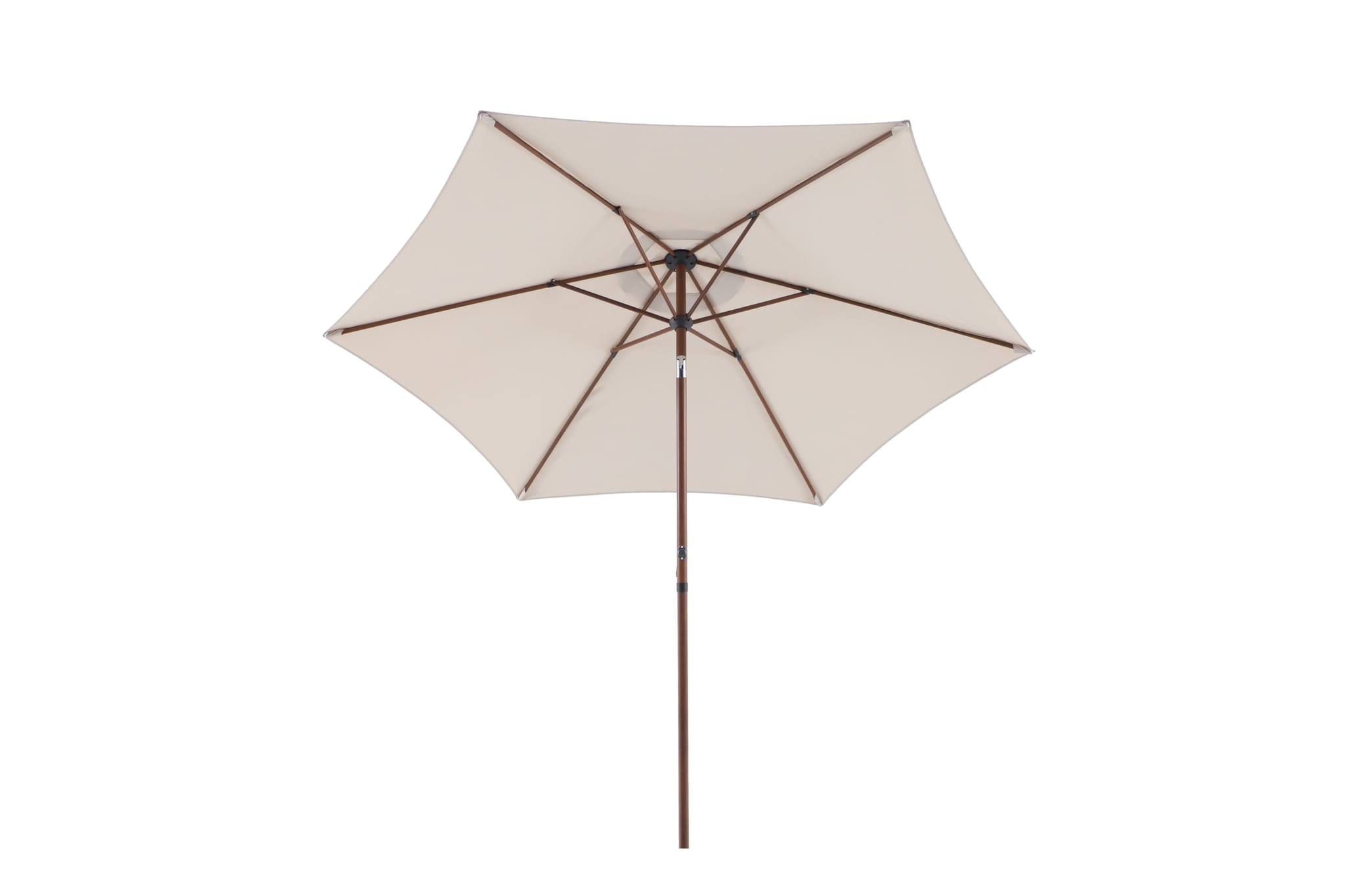 Parasol droit inclinable effet bois carré blanc 220g/m² Egée ECLOZ
