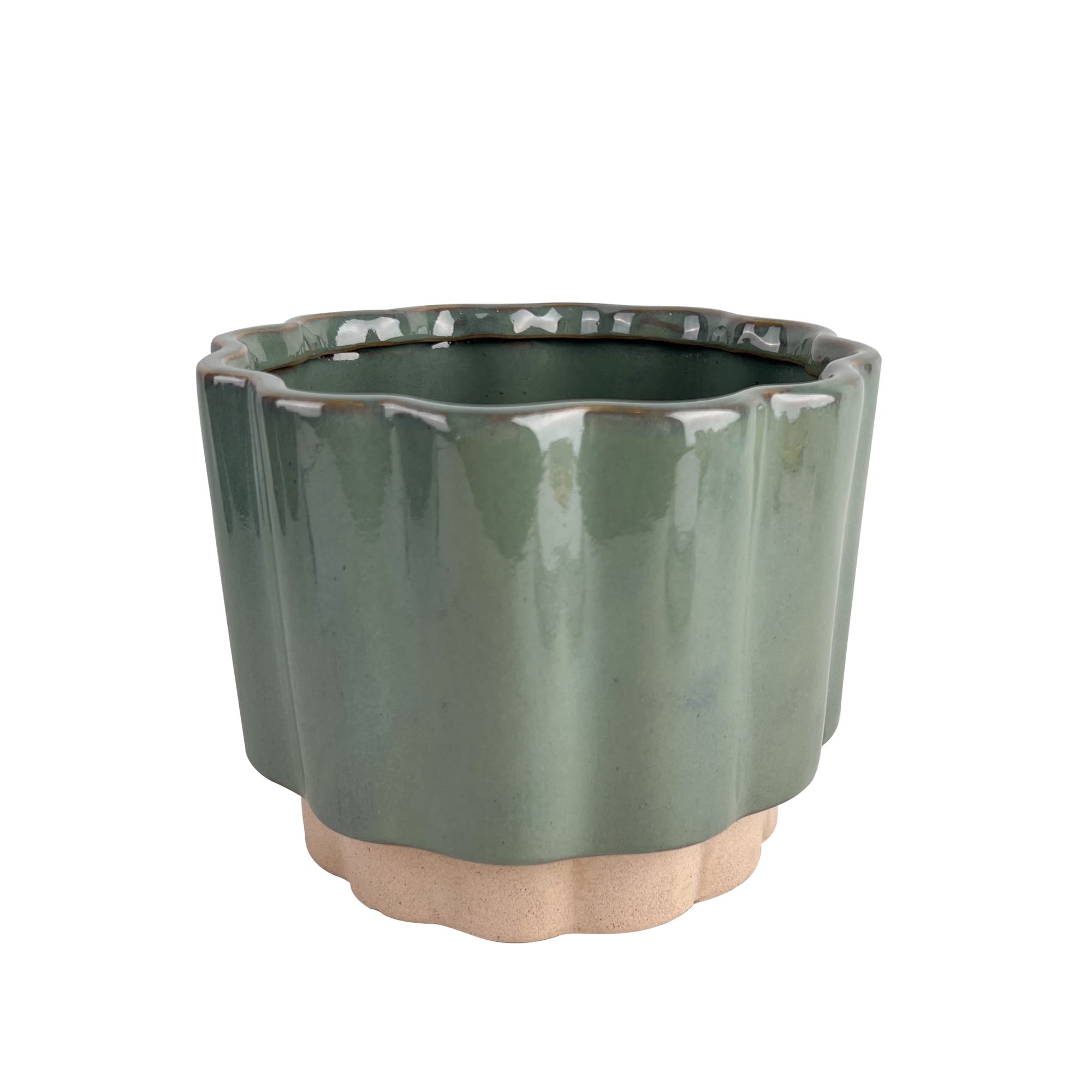 Cache-pot fleur vert - ECLOZ