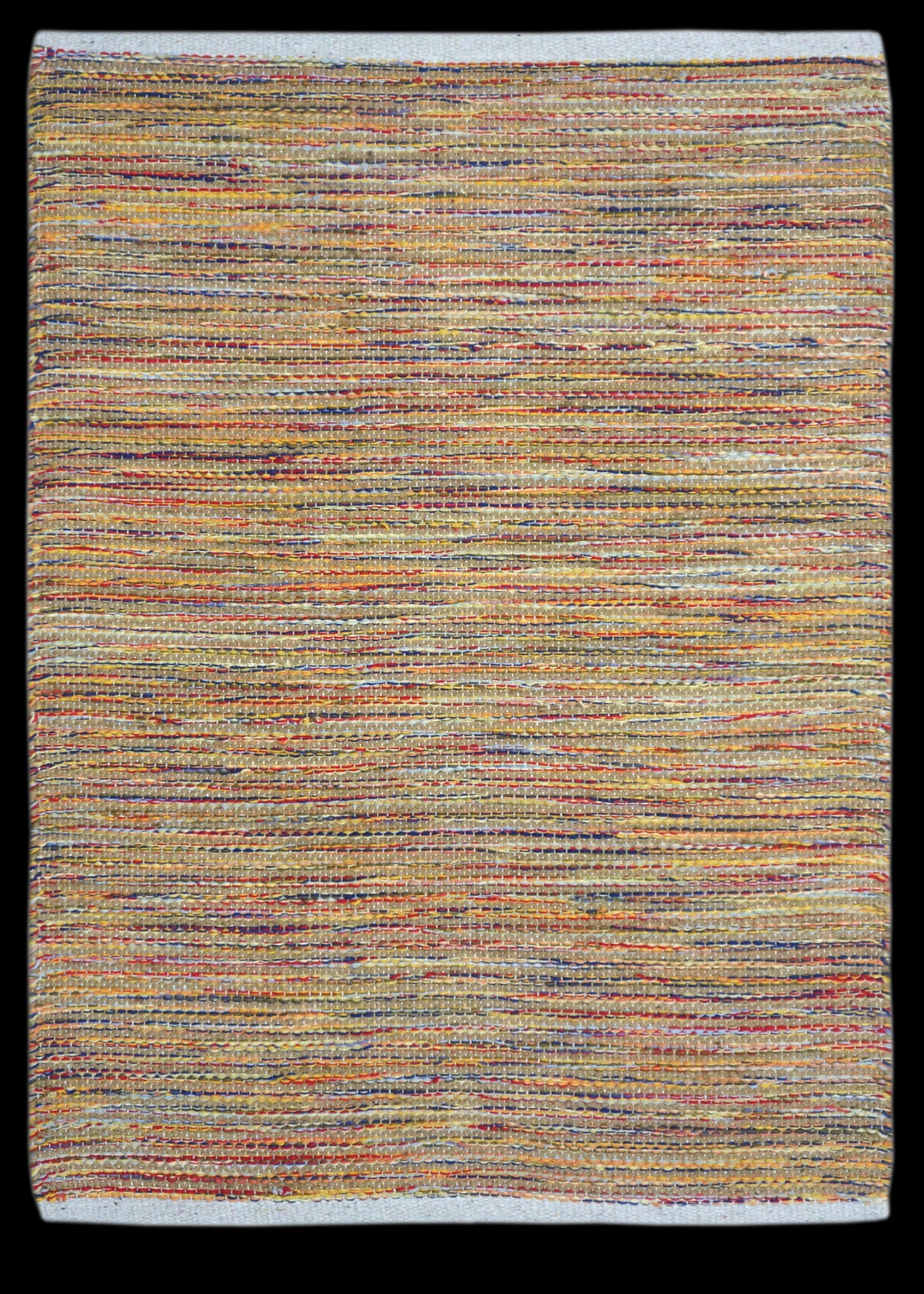 Tapis multicolore en coton et jute 80x50 - ECLOZ