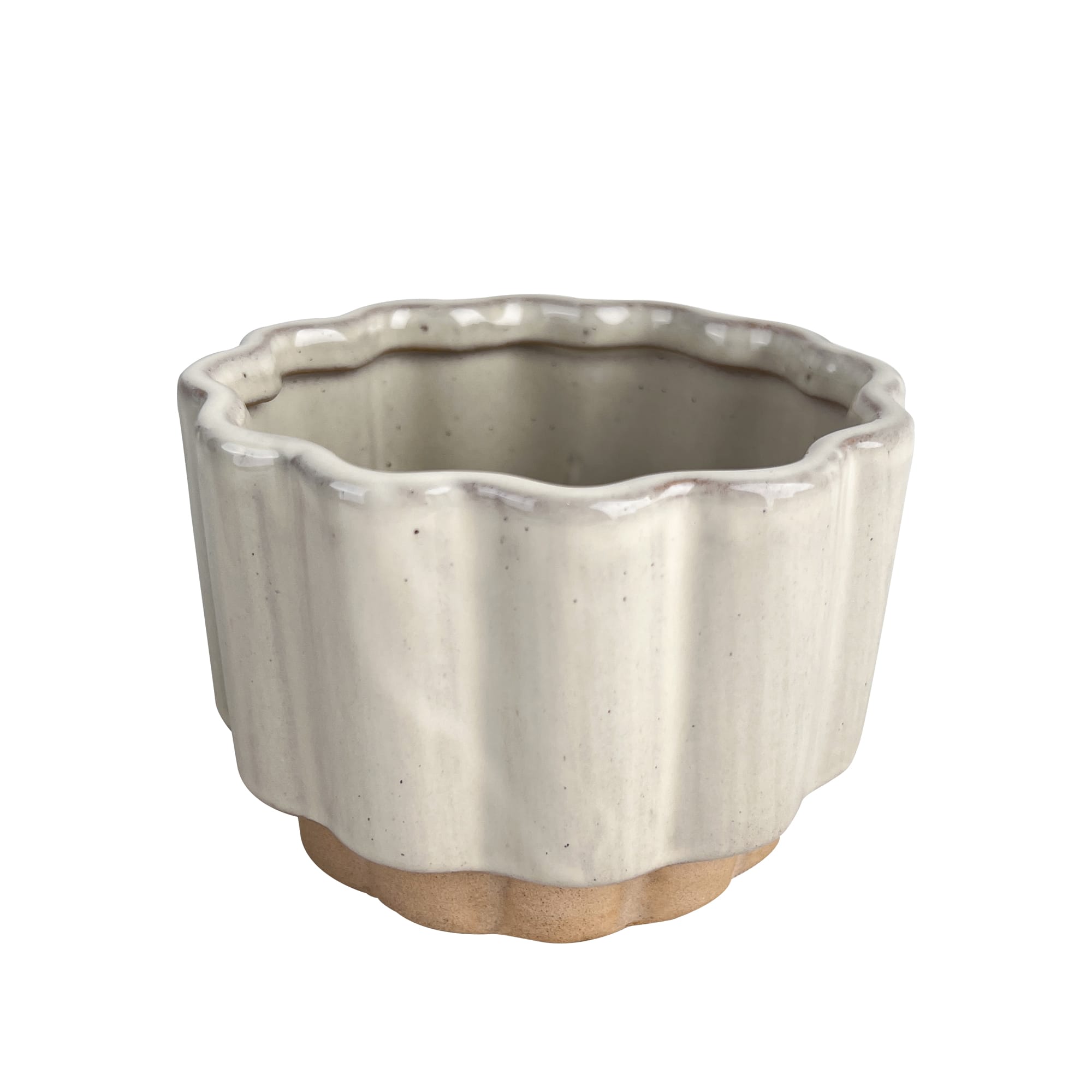 Cache-pot fleur beige - ECLOZ