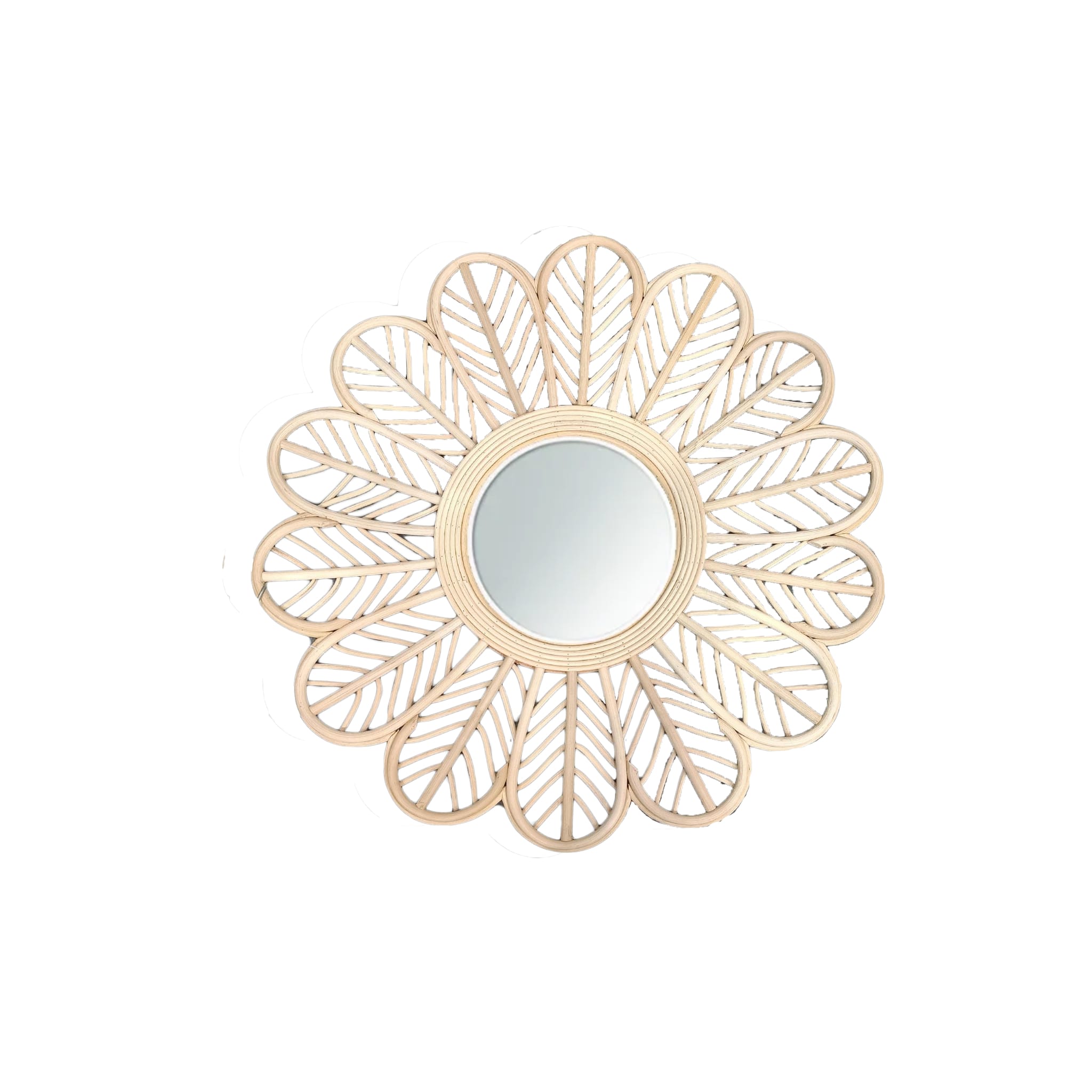 Miroir naturel fleurs Ø 49 cm - ECLOZ