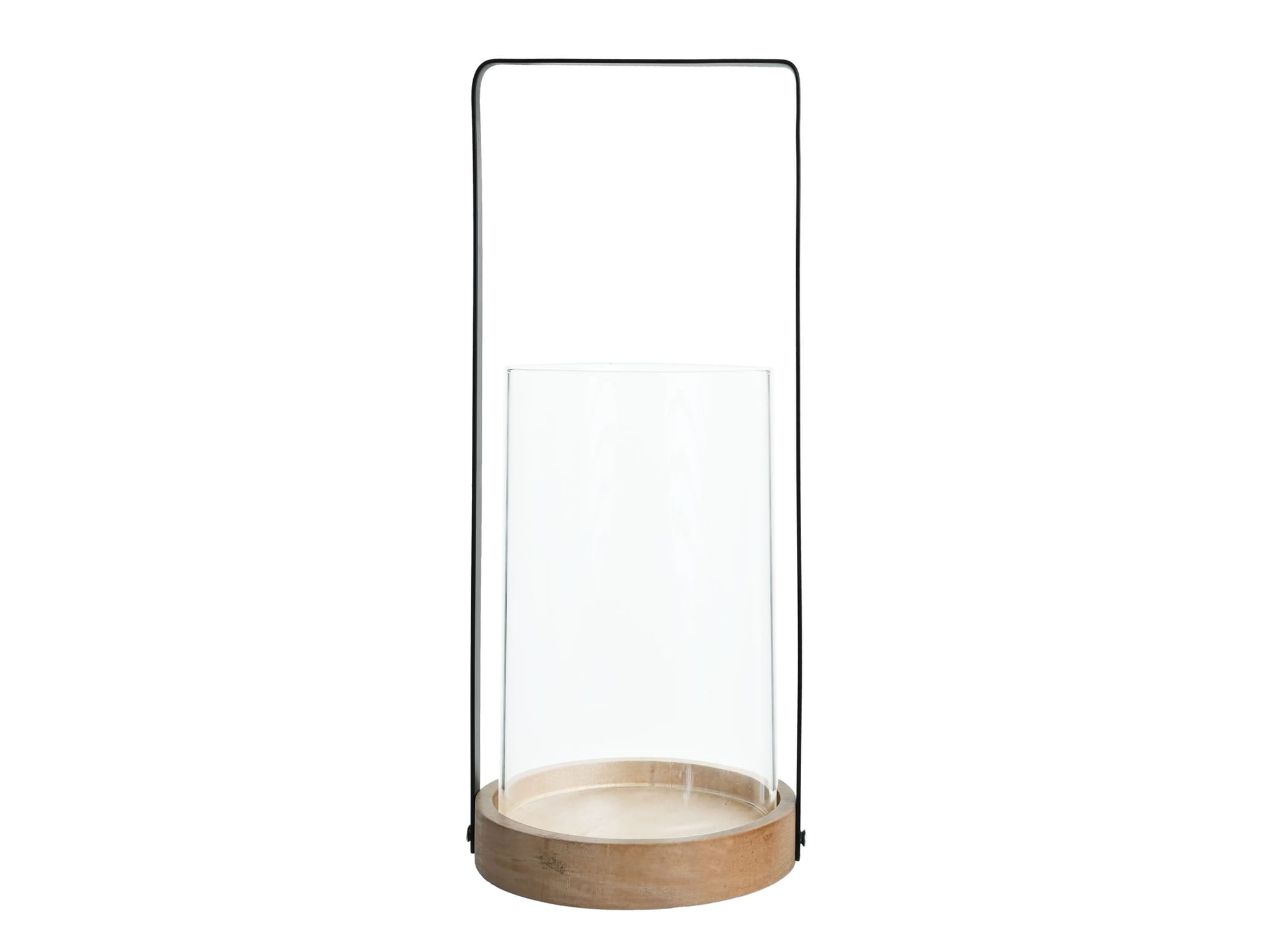 Lanterne métal bois H. 35 cm - ECLOZ