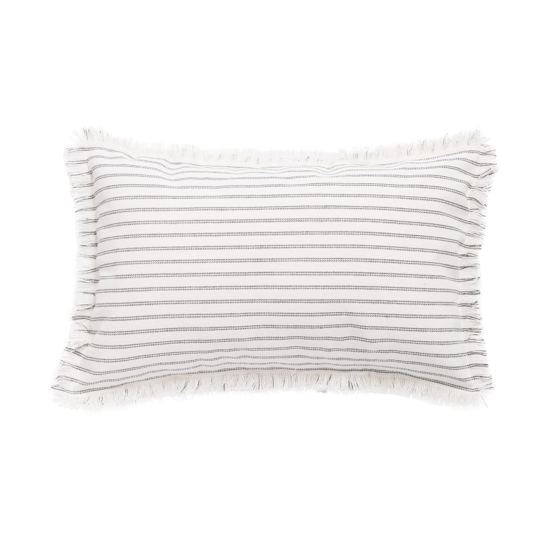 Coussin rectangulaire rayé gris - ECLOZ