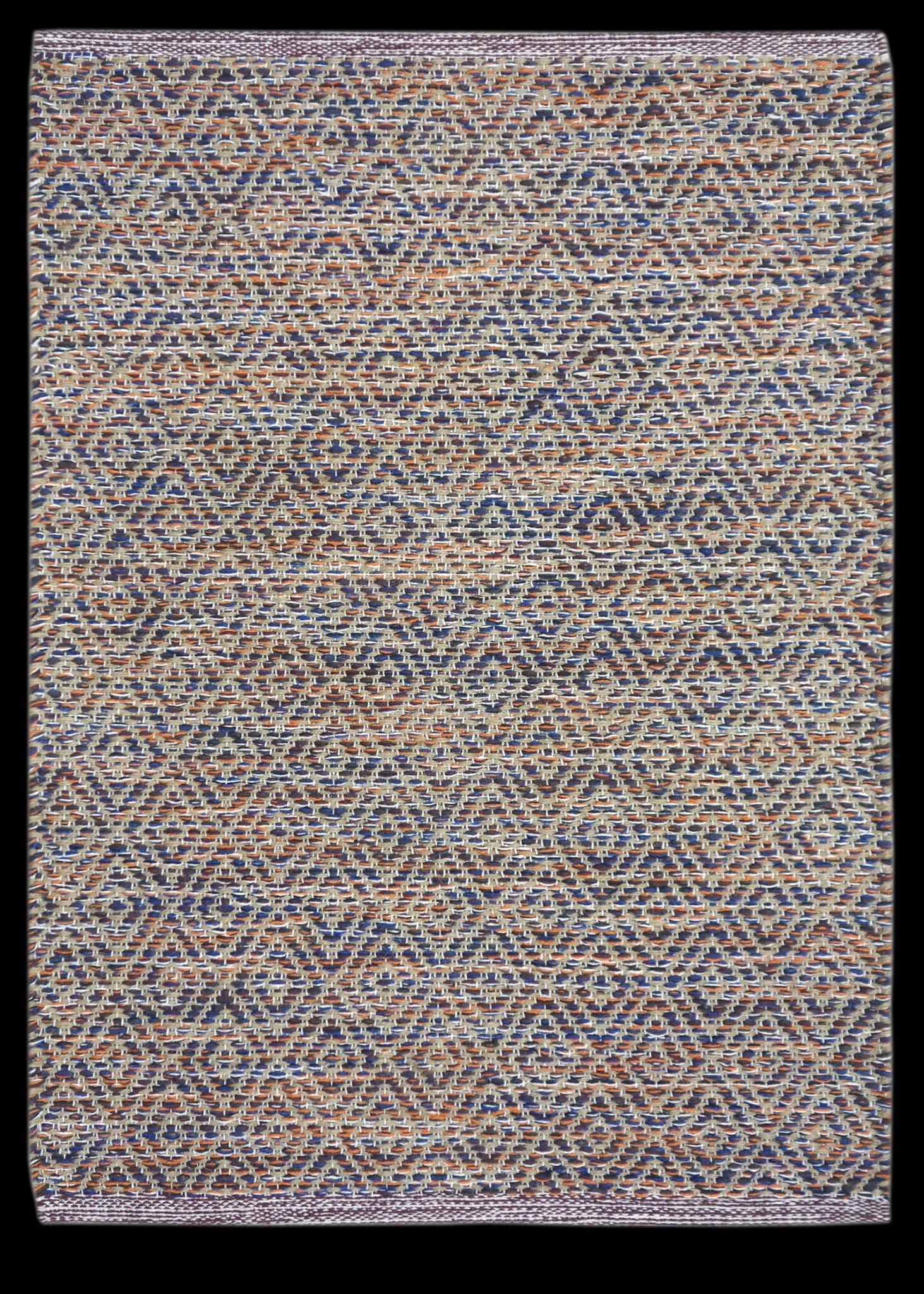 Tapis à losanges en coton et jute 80x50 - ECLOZ