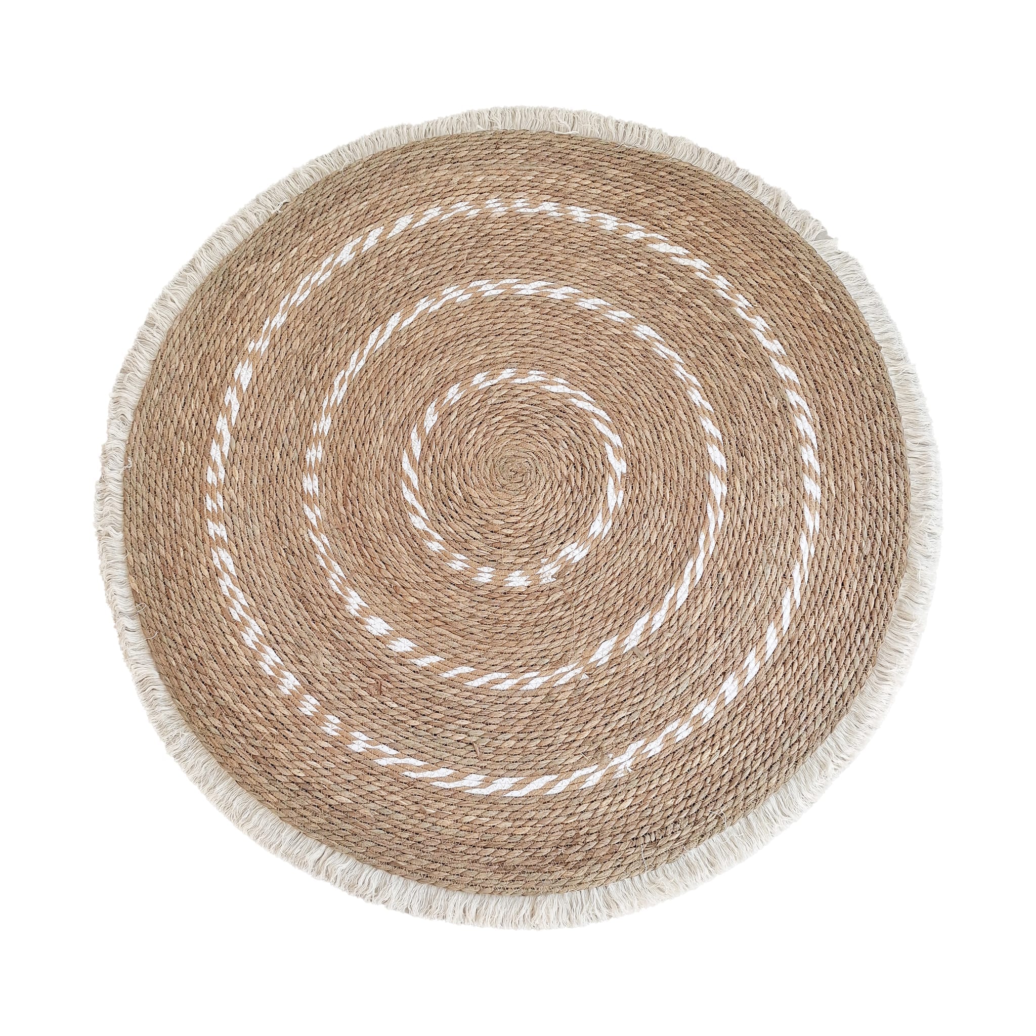 Tapis naturel et blanc Ø 100 cm - ECLOZ