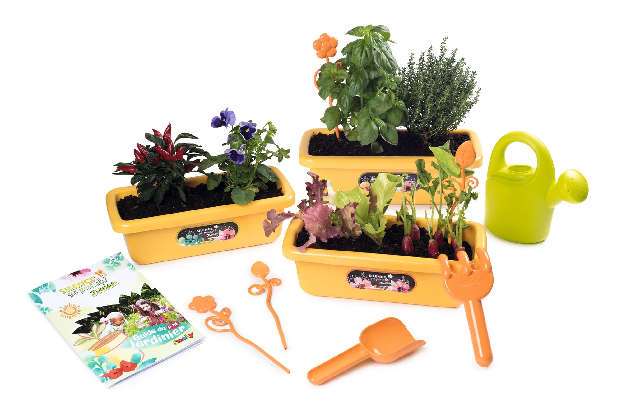 Set de 3 jardinières et accessoires