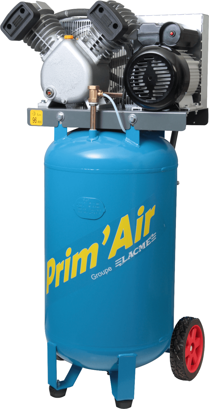 Compresseur vertical PRIMAIR VVM 21/100 - 21 m³/h monophasé - 100 Litres - 10 bar - LACMÉ