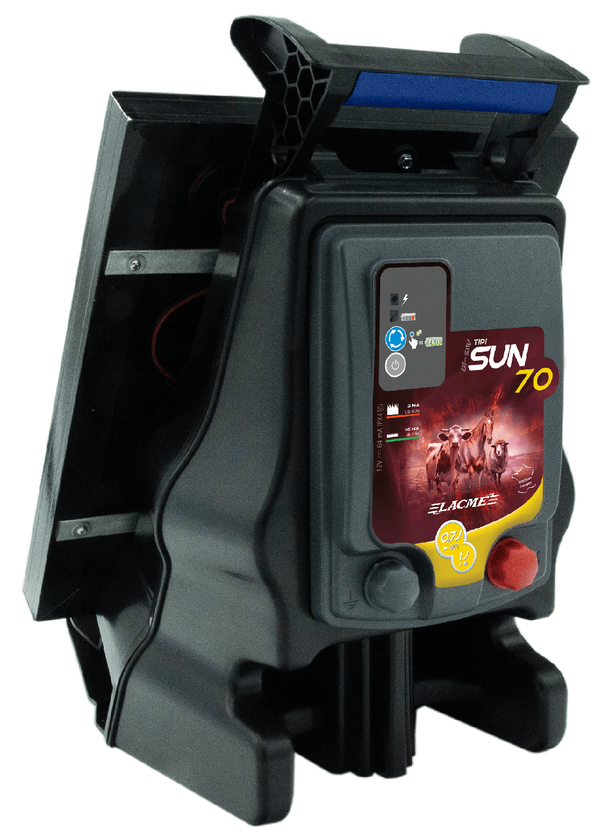 Electrificateur compact solaire 14 W, 11600 V, 0.7 J. - LACMÉ