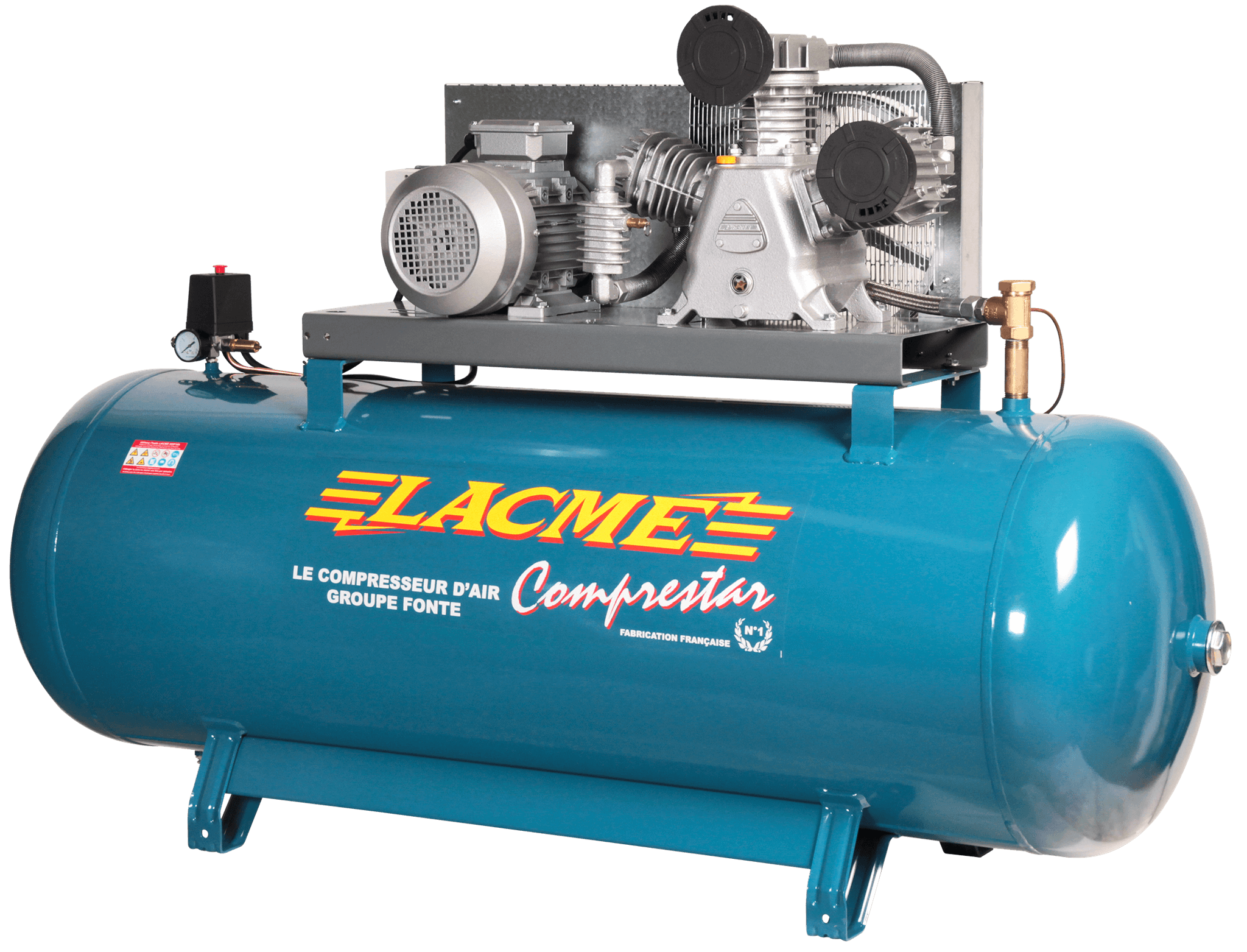 Compresseur fixe Comprestar 5042B - 42 m³/h triphasé - 500 litres - 12 bar - LACMÉ