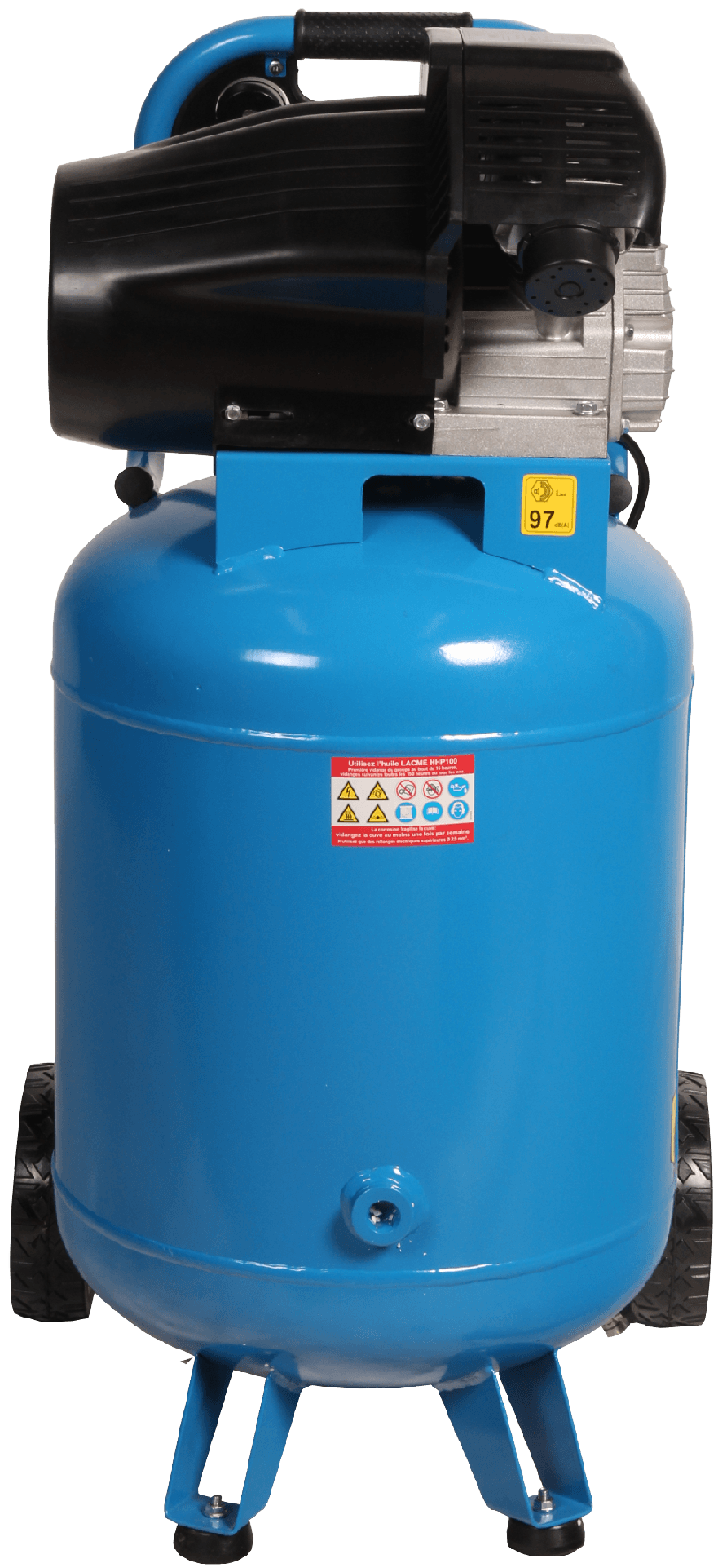 Compresseur monobloc PRIMAIR MM20/100V - 20 m³/h monophasé - 100 litres - 8 bar - LACMÉ